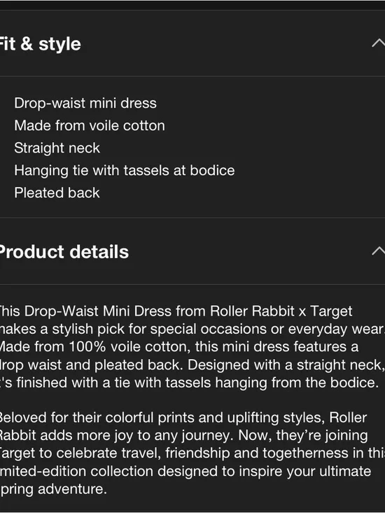 Women’s Lobsters Dress - ROLLER RABBIT X TARGET - Picture 5 of 5